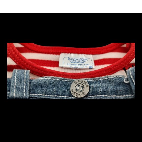 Build-A-Bear 2013 Monkey Plush Stuffed Toy + Clothes New York Shirt Denim Skirt - Picture 7 of 13